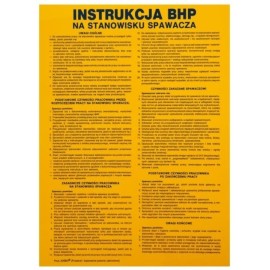 ANRO Znak Bezpieczeństwa „Instrukcja BHP na stanowisku spawacza”
