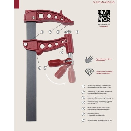 CMT Ścisk F-60cm MAXIPRESS 