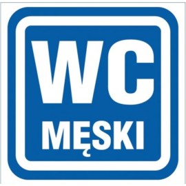 ANRO Znak Bezpieczeństwa "WC Męski"