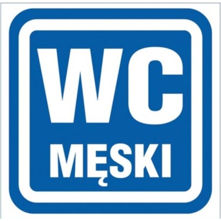 ANRO Znak Bezpieczeństwa "WC Męski"