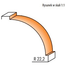 CMT Frez Zaokrąglający Wklęsły 22,2 mm 2