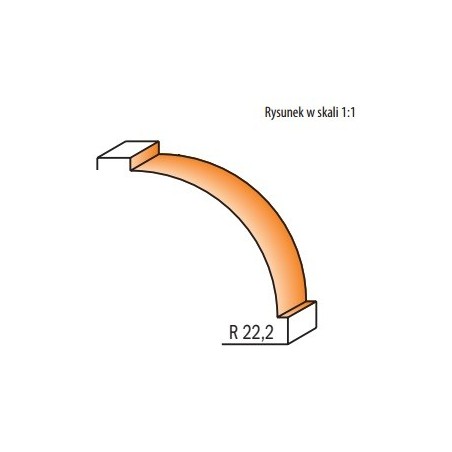 CMT Frez Zaokrąglający Wklęsły 22,2 mm