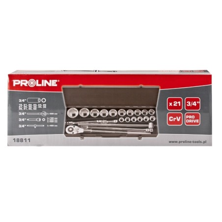 PROLINE Zestaw Nasadek 21szt. 3/4"