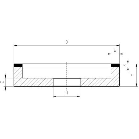 Ściernica Borazonowa Żywiczna 6A2 125x6x5x16 B107 V180SBm