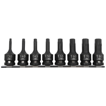 PROLINE Zestaw Bitonasadek Udarowych 1/2" 8szt. Torx