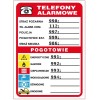 ANRO Znak Bezpieczeństwa "Telefony alarmowe"