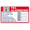 ANRO Znak Bezpieczeństwa "Telefony alarmowe"