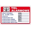 ANRO Znak Bezpieczeństwa "Telefony alarmowe"
