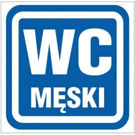 ANRO Znak Bezpieczeństwa "WC Męski"