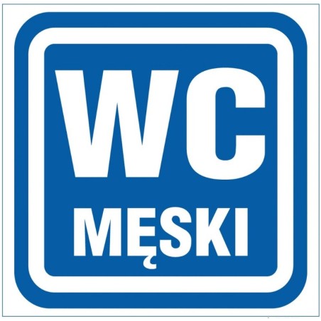 ANRO Znak Bezpieczeństwa "WC Męski"