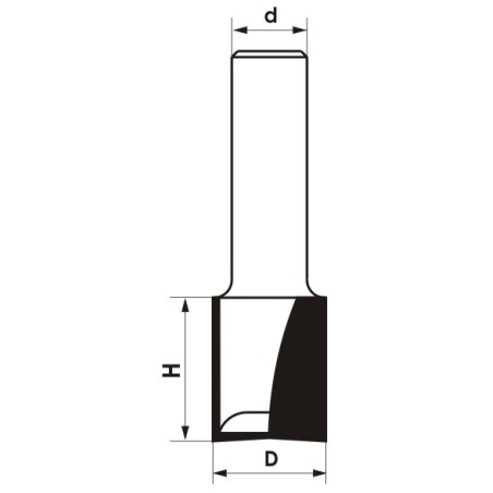 GLOBUS Frez Prosty Dwupłytkowy 8 mm