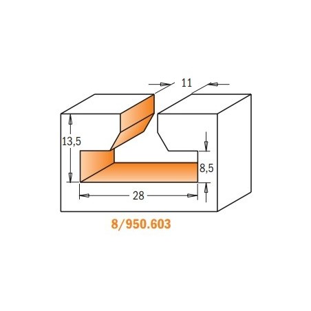 CMT Frez Do Otworu Typu T 28 mm