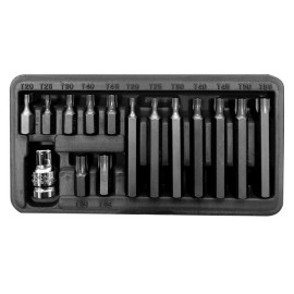 PROLINE Zestaw Końcówek 10mm T20-T55 15szt.