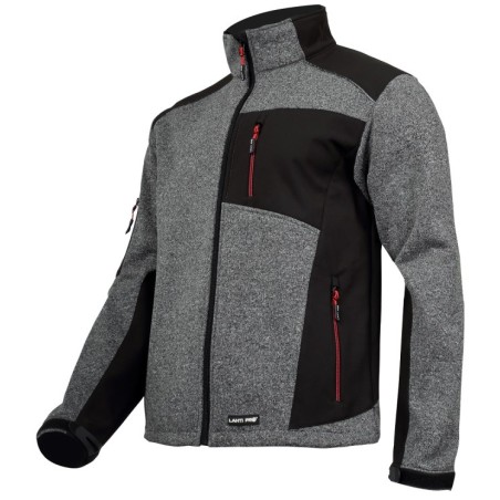 LAHTI PRO Kurtka Sweter Wstawki Soft Szaro-Czarna