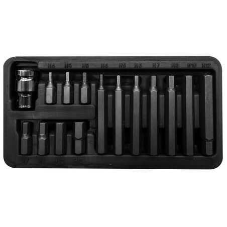 PROLINE Zestaw Końcówek 10mm HEX4-HEX12 15szt.
