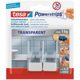 TESA Haczyk Samoprzylepny Powerstrips Transp. Biały