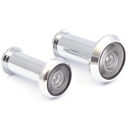 IR Wizjer Drzwiowy 14mm kąt 180st. Chrom