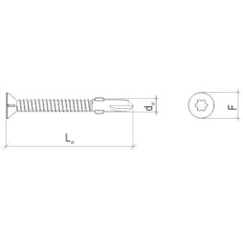 WKRĘT-MET Wkręt Samow.Drew.-Stal 6,3x70 TORX Paczka 2