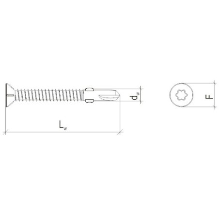 WKRĘT-MET Wkręt Samow.Drew.-Stal 6,3x70 TORX Paczka