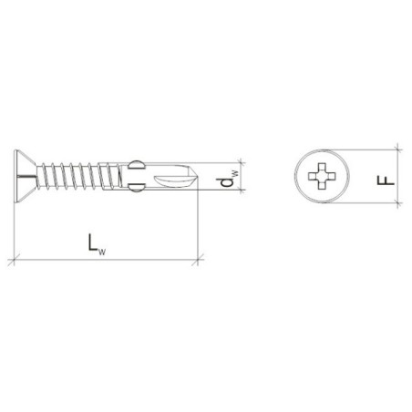 WKRĘT-MET Wkręt Samowiercący Drewno-Stal 4,8x38 Paczka