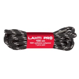 LAHTI PRO Sznurowadła Okrągłe Czarno Szare