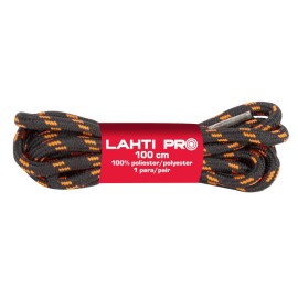 LAHTI PRO Sznurowadła Okrągłe Czarno Pomarańczowe L90403