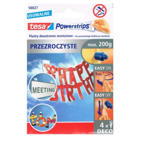 TESA Plastry Powerstrips Duże 4szt