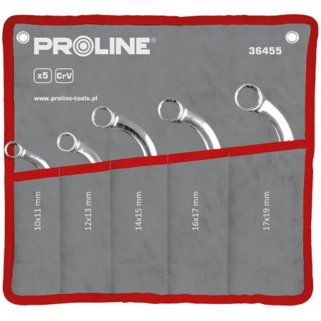 PROLINE  Klucze Oczkowe Wygiete "C" 5szt. (10x11-17x19) 36455