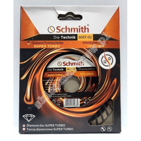 SCHMITH Tarcza Diamentowa Super Turbo 125mm SDST-02