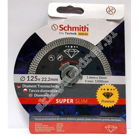 SCHMITH Tarcza Diamentowa Premium Slim 125mm SDSS-02