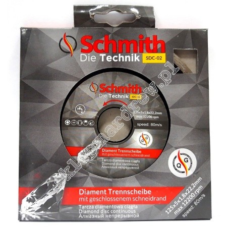 SCHMITH Tarcza Diamentowa Ciągła 125mm  SDC-02