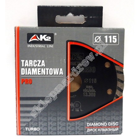 K2 Tarcza Diamentowa Turbo 115mm Pro