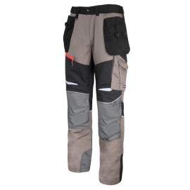 LAHTI PRO Spodnie Khaki-Czarne ze Wstawkami ze Strechu L405090