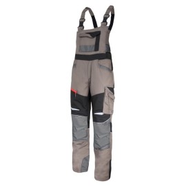LAHTI PRO Ogrodniczki Khaki-Czarne ze Wstawkami ze Strechu M-3XL L406090