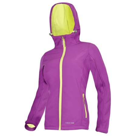 LAHTI PRO Kurtka Softshell z Kapturem Fioletowo-Zielona L409050