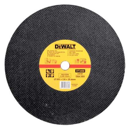DEWALT Tarcza do Cięcia Metalu Płaska 355mm DT3450