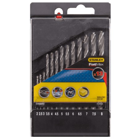 STANLEY Komplet Wierteł Do Metalu 13szt. Fat Max STA56013