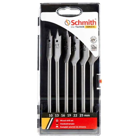 SCHMITH Komplet Wierteł Do Drewna  Łopatkowych 10-25mm SQWLD-01