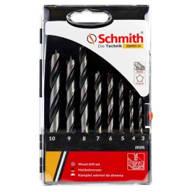 SCHMITH Komplet Wierteł Do Drewna  3-10mm 8szT. SQWDS-01