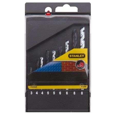 STANLEY Komplet Wierteł do metalu i muru 9szt. STA56000