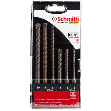 SCHMITH Komplet Wierteł do Betonu SDS Plus 5-8mm SQWSDS-M-02