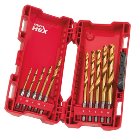 MILWAUKEE Zestaw Wierteł Do Metalu HEX 10szt. 48894759