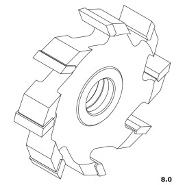 FABA Frez Nasadzany Prosty HM 3110 200mm z-8.0 (Rzaz 10-20mm) 3110 2