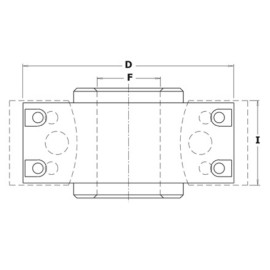 CMT 693.121.50 GŁOWICA PROSTA Z OGRANICZNIKAMI D-120MM L-40-50MM B-50MM KORPUS STALOWY TYP.693 2