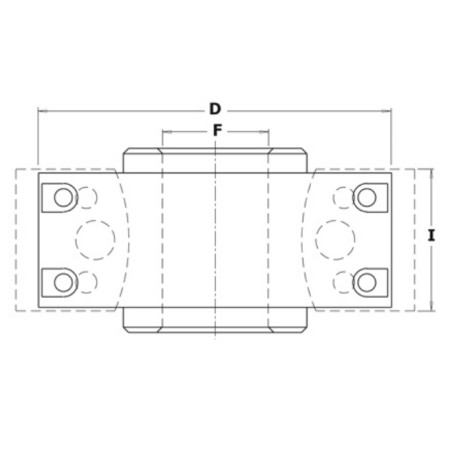 CMT 693.121.50 GŁOWICA PROSTA Z OGRANICZNIKAMI D-120MM L-40-50MM B-50MM KORPUS STALOWY TYP.693
