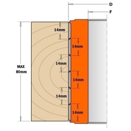 CMT 694.019.40 CMT GŁOWICA SPIRALNA NA PŁYTKI WYMIENNE D 80MM L 80MM B 40MM Z 12 TYP.694.019 2