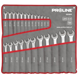 PROLINE Klucze Oczkowo-Płaskie 24szt. 35324