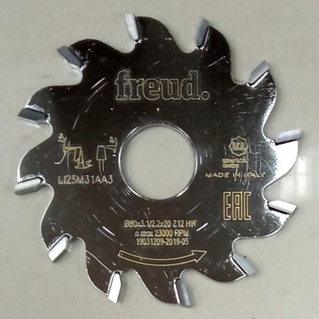 1. 80x3,1-4,3x2,2x20 z-12 FREUD Piła Spiekowa L125M3AA31AA3