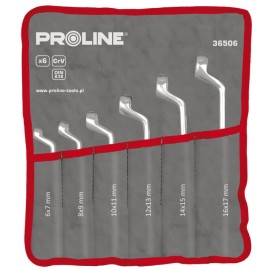 PROLINE Klucze Oczkowo Odgięte 6szt. (6x7-16x17mm) 36506