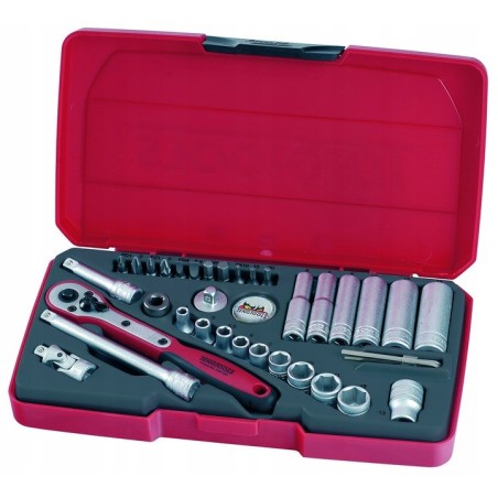 TENGTOOLS Zestaw Kluczy nasadowych 1/4 T1436 167290105